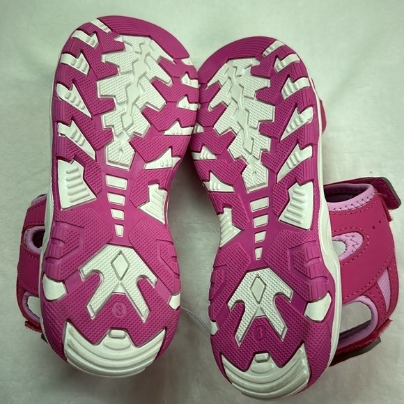 Eddie Bauer Girls Cascadia Hit Pink Tie Dye Sandals Hook & Loop Size 3M NWT - Picture 9 of 11